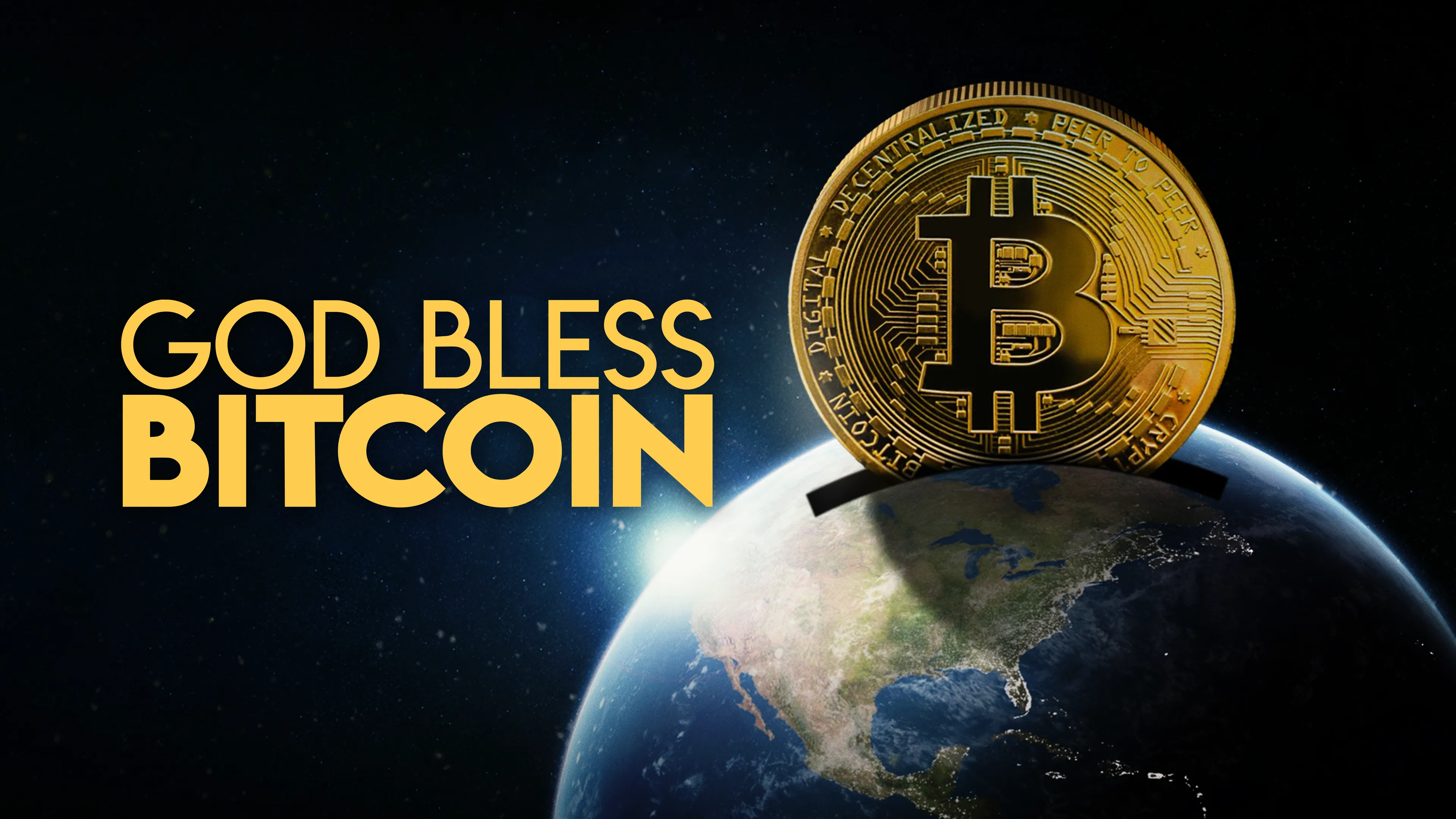 God Bless Bitcoin poster